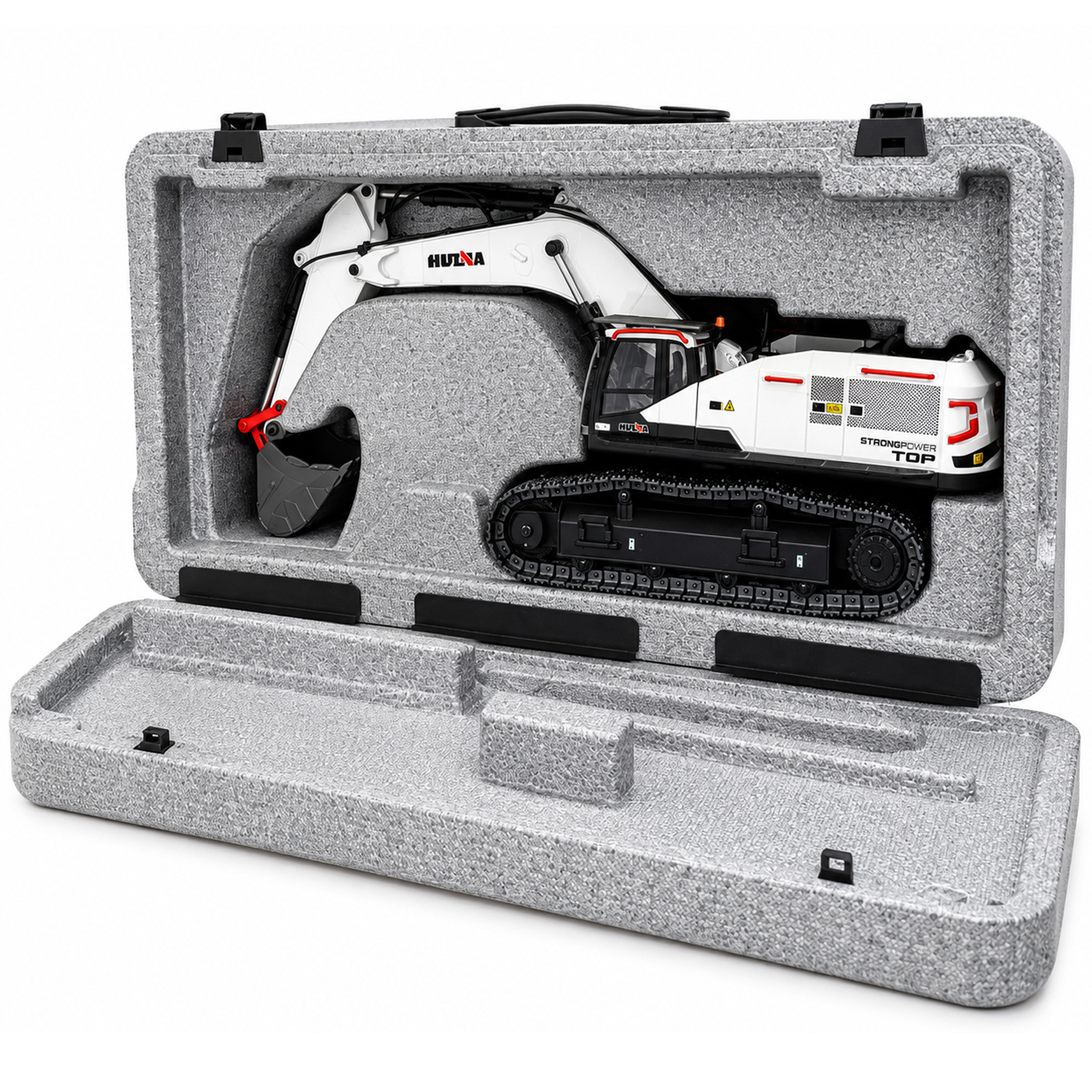 Радиоуправляемый экскаватор белый HUI NA TOYS масштаб 1:14 2.4G - HN1594-WHITE