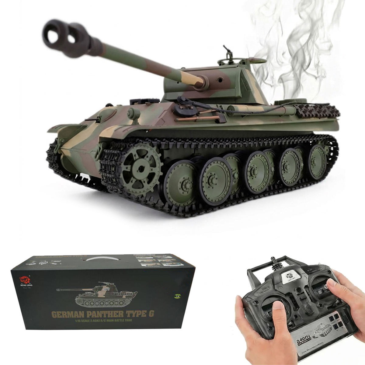 Радиоуправляемый танк Heng Long Panther Type G Original V7.0 масштаб 1:16 RTR 2.4G - 3879-1 V7.0