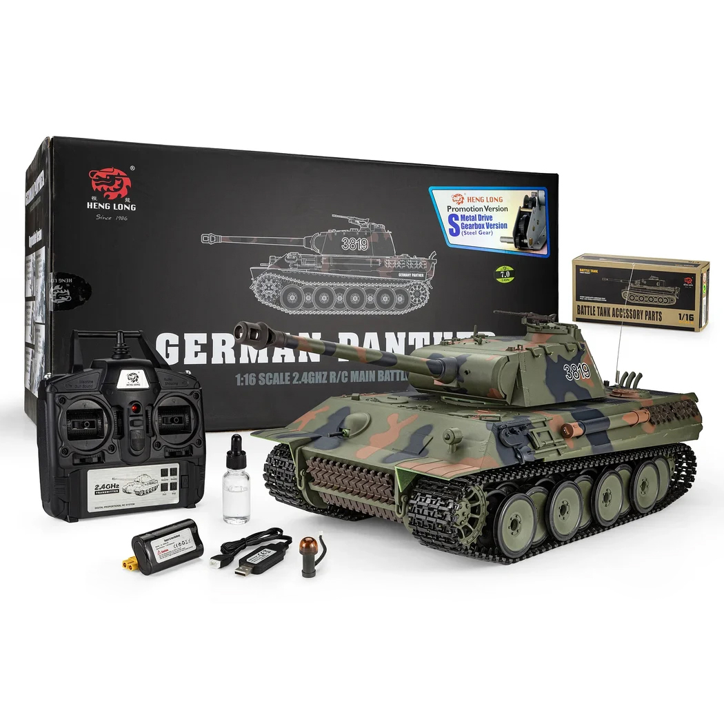 Радиоуправляемый танк Heng Long Panther Upgrade V7.0 масштаб 1:16 - 3819-1Upg V7.0