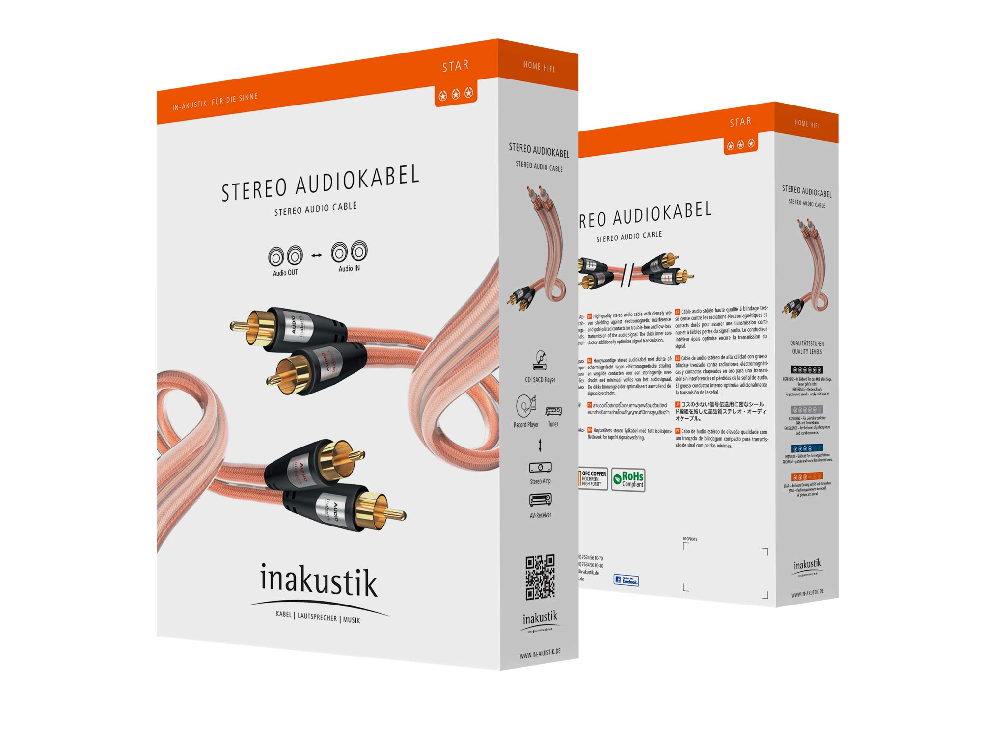 Inakustik Star Audio Cable RCA 5.0 m кабель межблочный