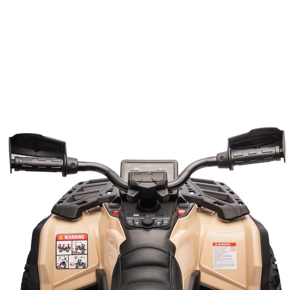 Детский квадроцикл двухместный BRP Can-Am Outlander (24V, полный привод, хаки) - DK-CA005-KHAKI