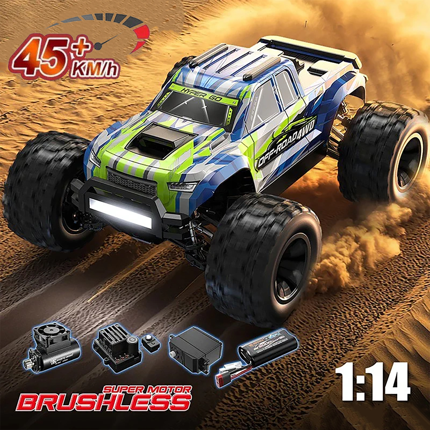 Радиоуправляемый внедорожник MJX Hyper Go 4WD 1:14 - MJX-14208