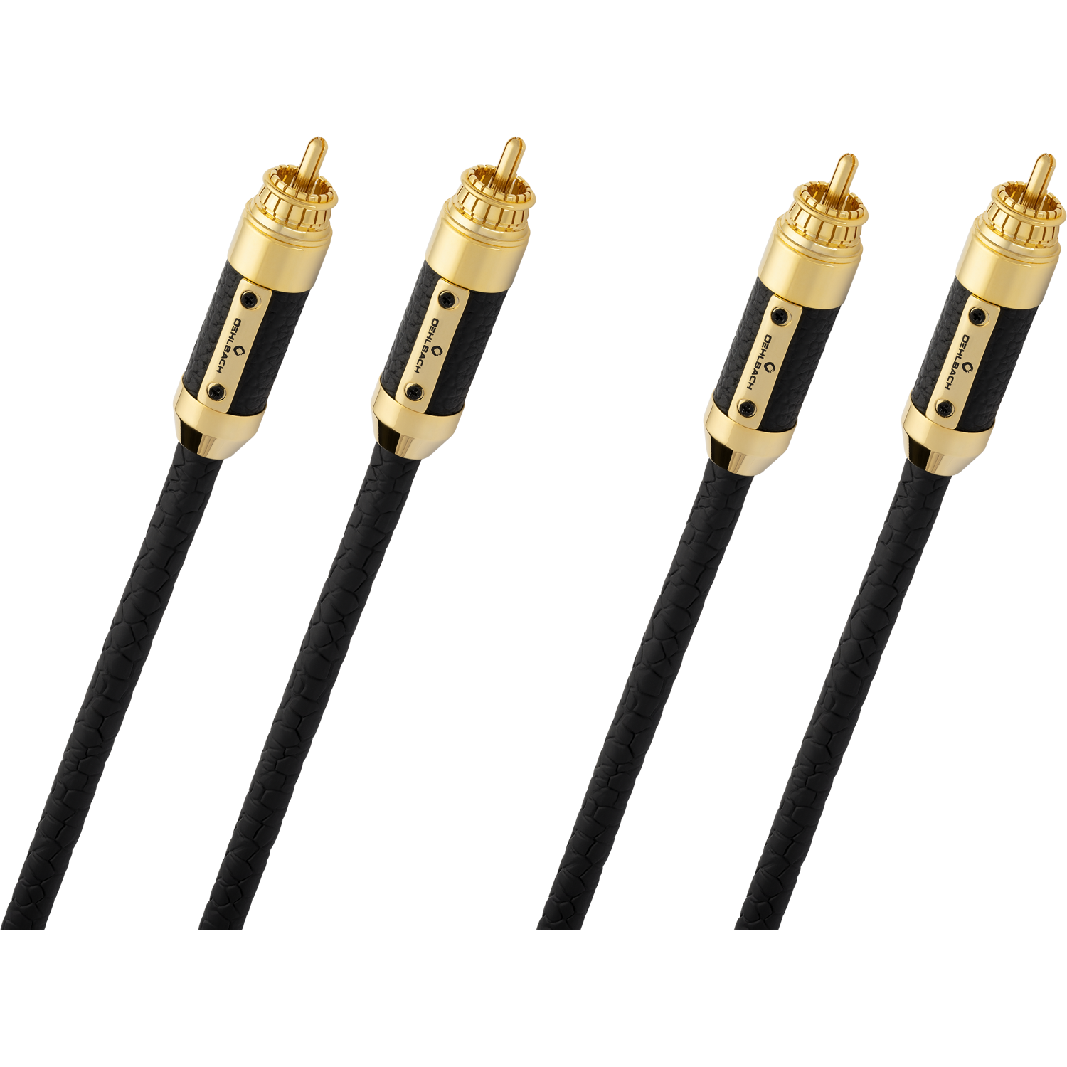 Oehlbach STATE OF THE ART XXL Black Connection Cable RCA, 2x2m gold Комплект аудиокабелей Brilliant NF с разъемом RCA D1C13836