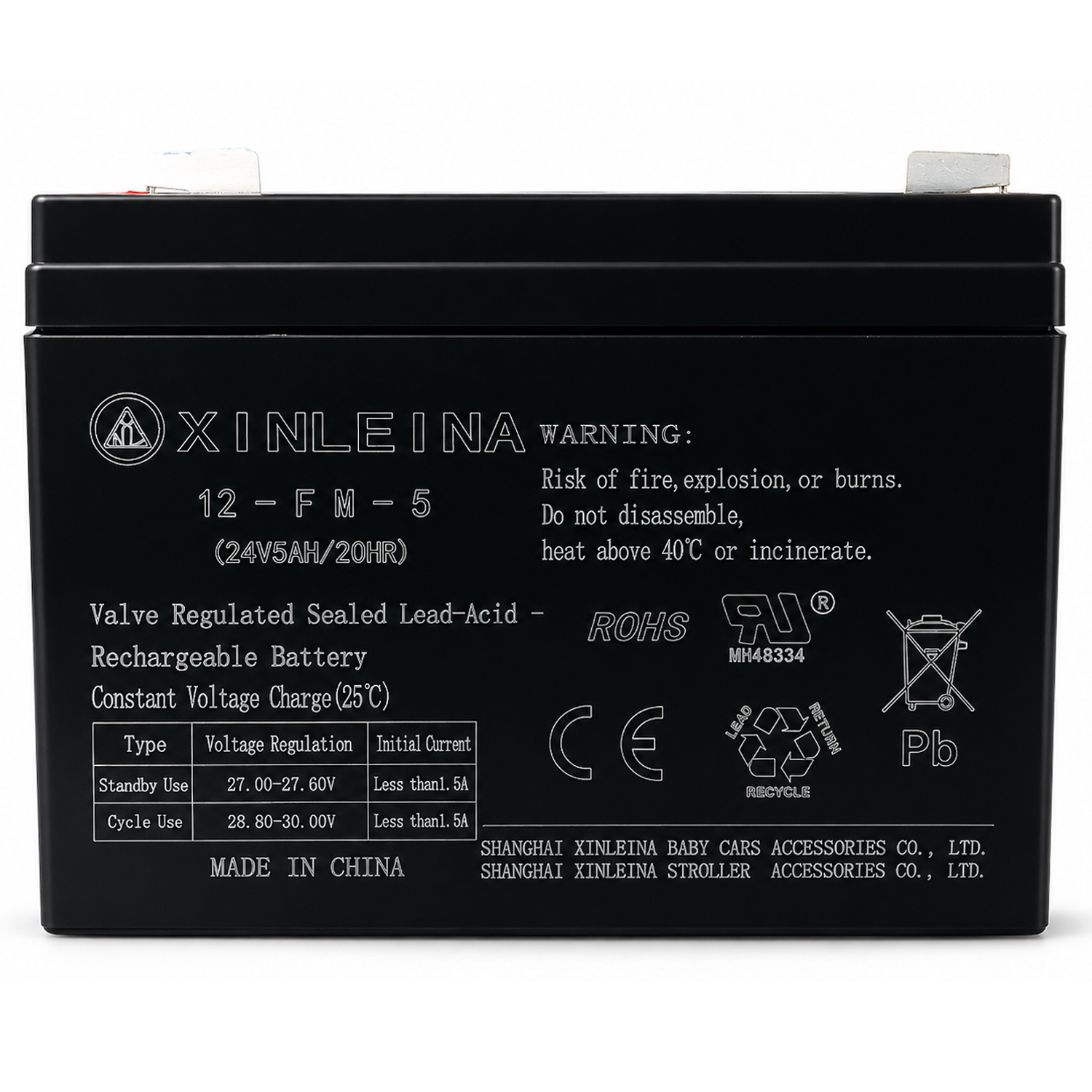 Аккумулятор XINLEINA 24V5Ah/20HR 12-FM-5 - X-12FM5