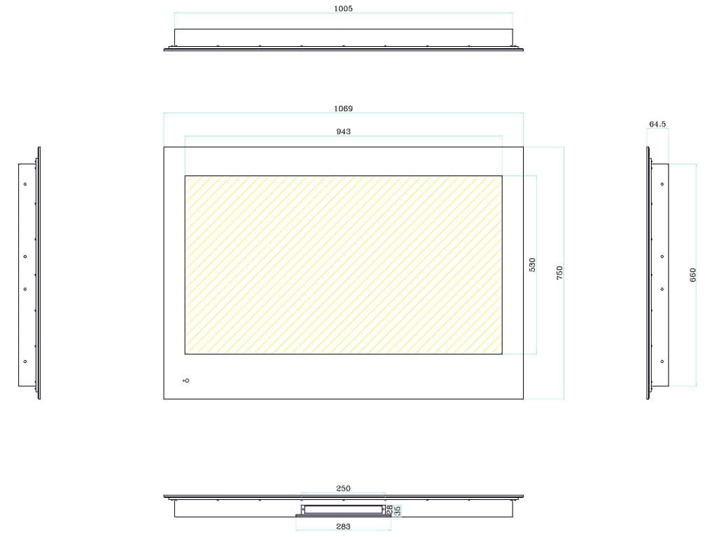 AVEL AVS435SM Magic Mirror HB