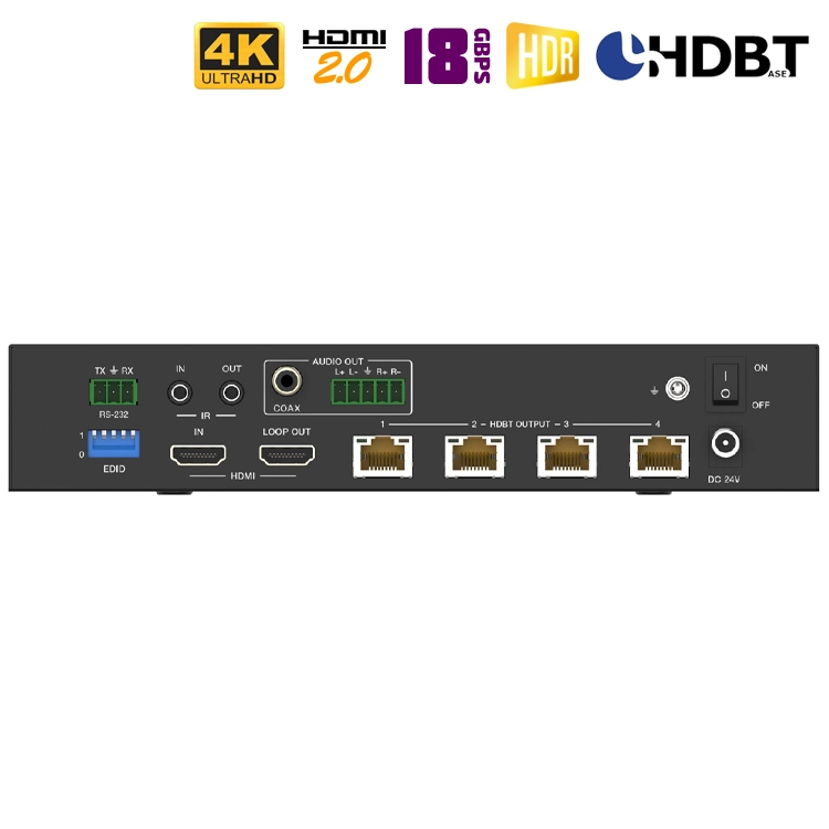 HDMI сплиттер 1x4 с удлинением по витой паре Dr.HD SC 147 HBT150