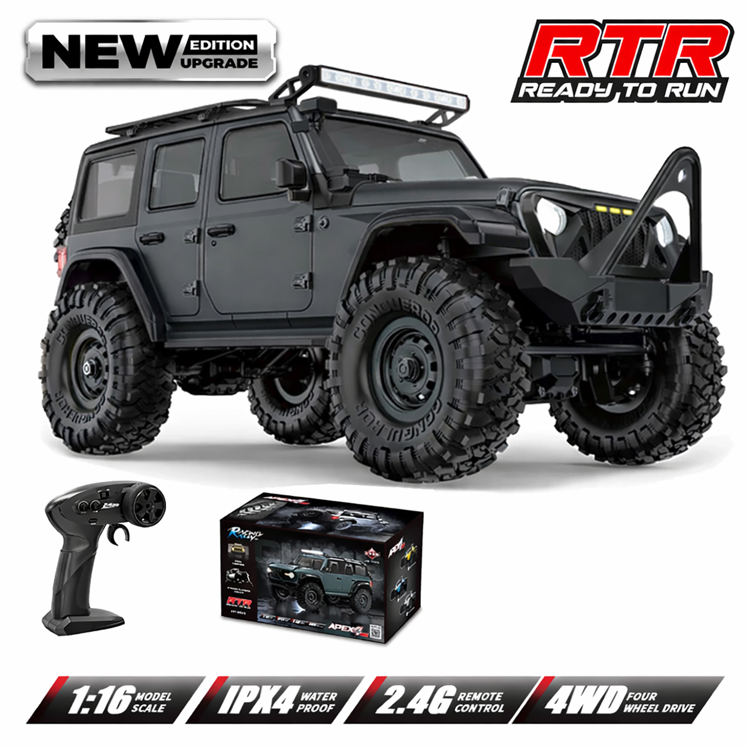 Радиоуправляемый краулер HB Wrangler (32 см, 4WD, 1:16) - HB-R1606