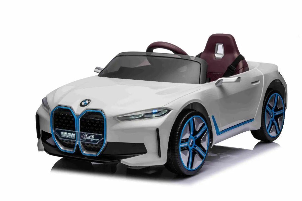 Детский электромобиль BMW I4 (полный привод, 12V) - JE1009-WHITE