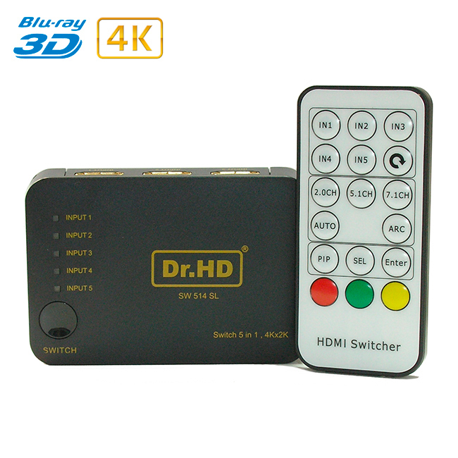 HDMI переключатель 5x1 Dr.HD SW 514 SL