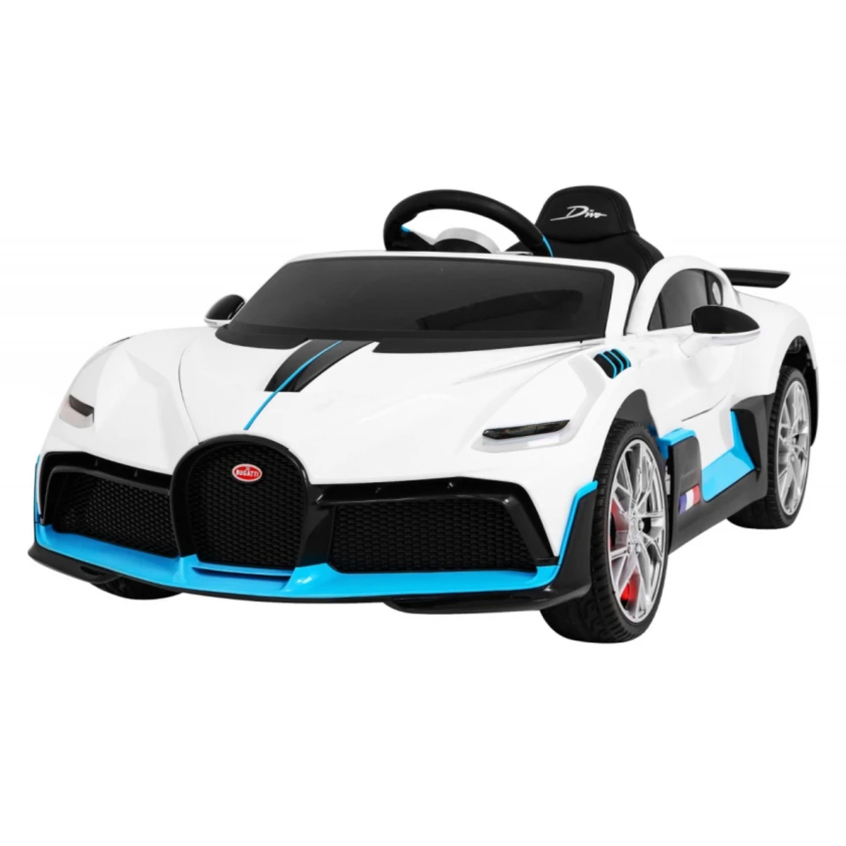 Детский электромобиль Bugatti Divo (белый лак, 12V) - HL338