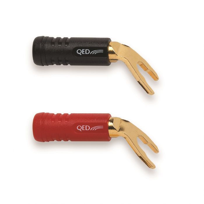 QED Airloc ABS STD Spade 1 Red 1 Blk Plug Разъем "Лопатка" стандарт 1 красный, 1 черный пара (QE1830)