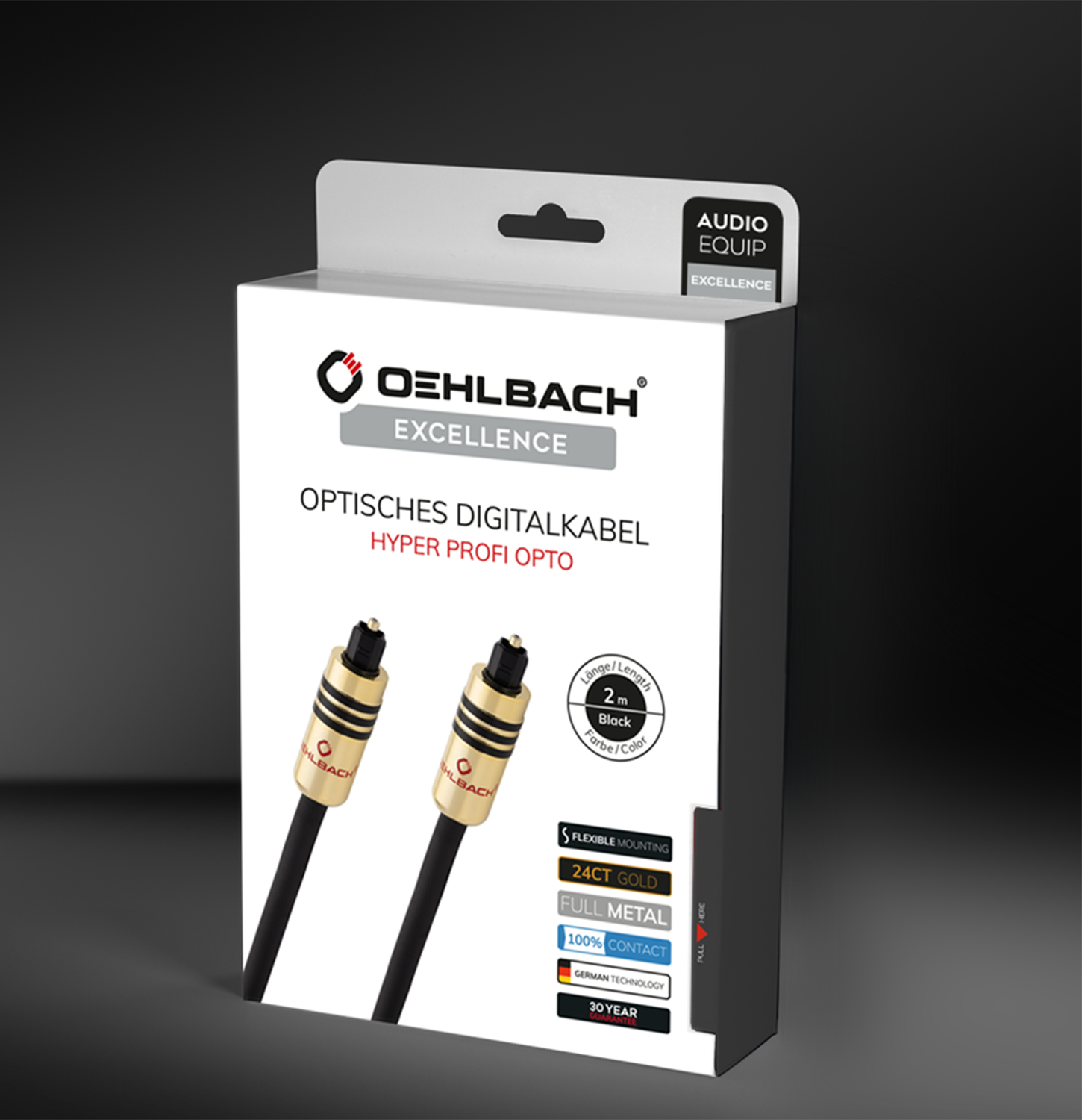 Oehlbach EXCELLENCE Hyper Profi Opto 200 2,0m black Оптический кабель D1C6082