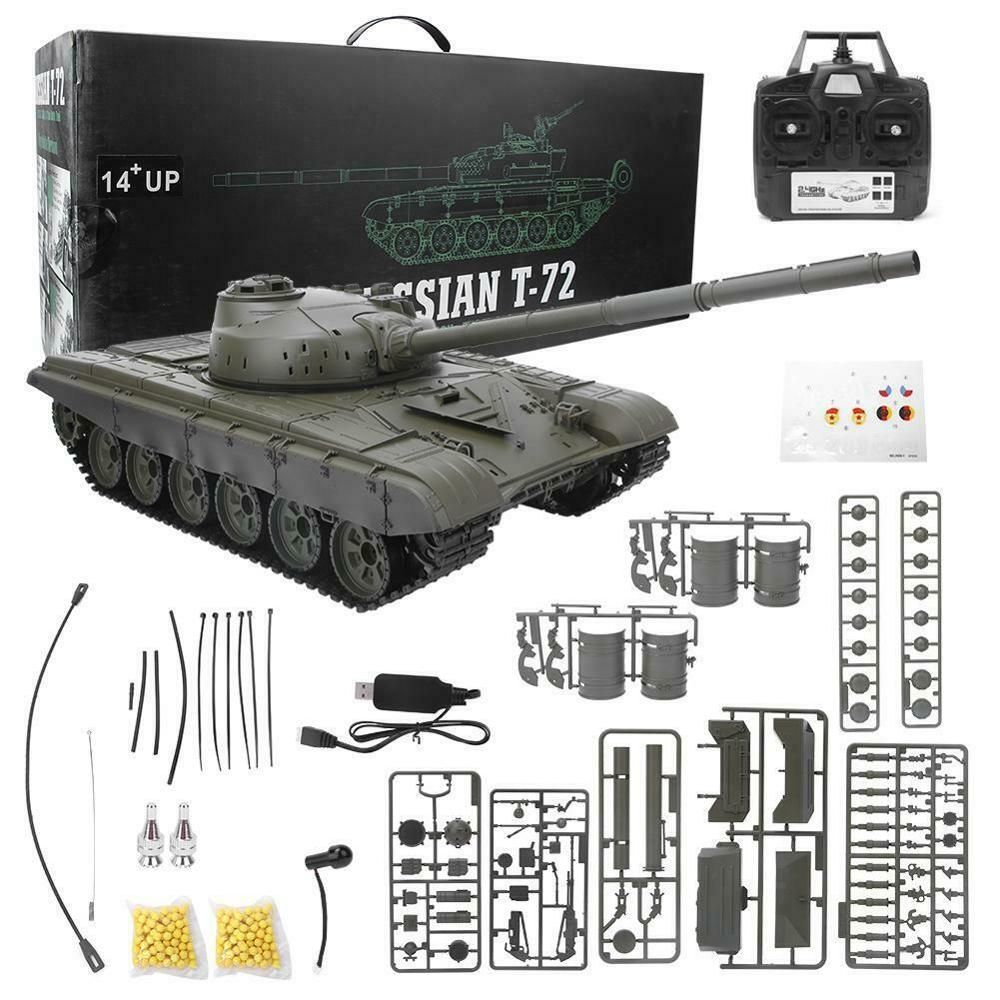 Радиоуправляемый танк Heng Long Т-72 V7.0 масштаб 1:16 RTR 2.4GHz - 3939-1 V7.0