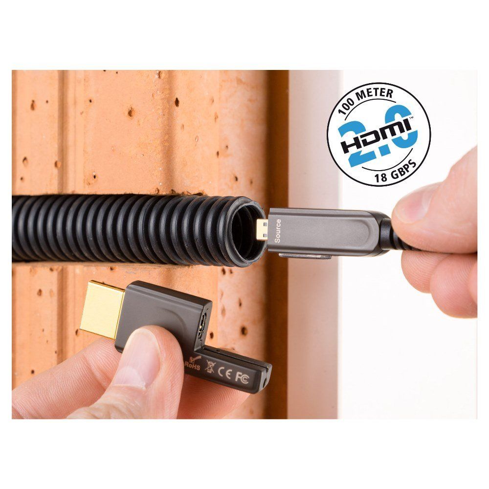Inakustik Exzellenz Profi HDMI2.0 optical fiber cable 18Gbps Typ D>A 20.0 m кабель HDMI