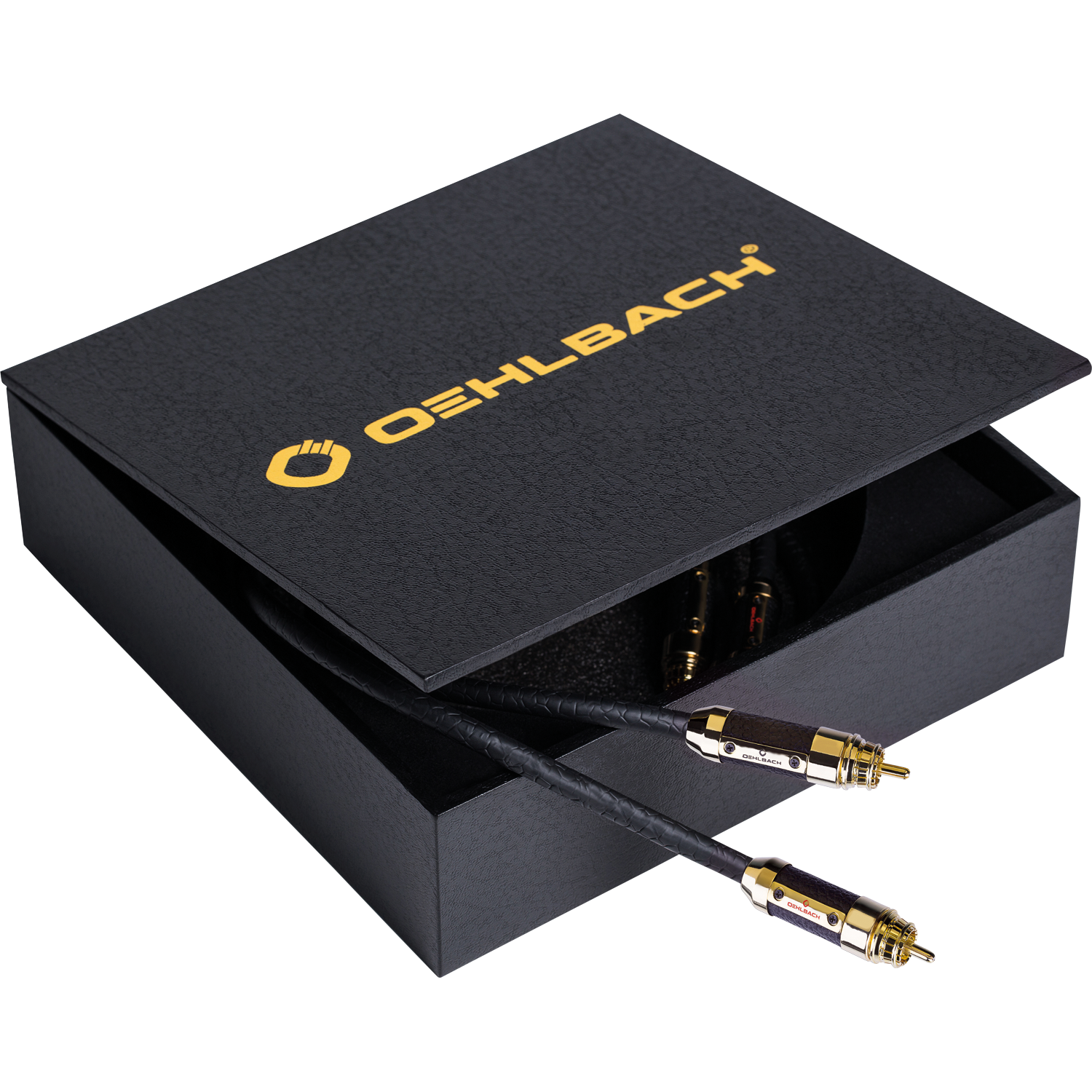 Oehlbach STATE OF THE ART XXL Black Connection Cable RCA, 2x2m gold Комплект аудиокабелей Brilliant NF с разъемом RCA D1C13836