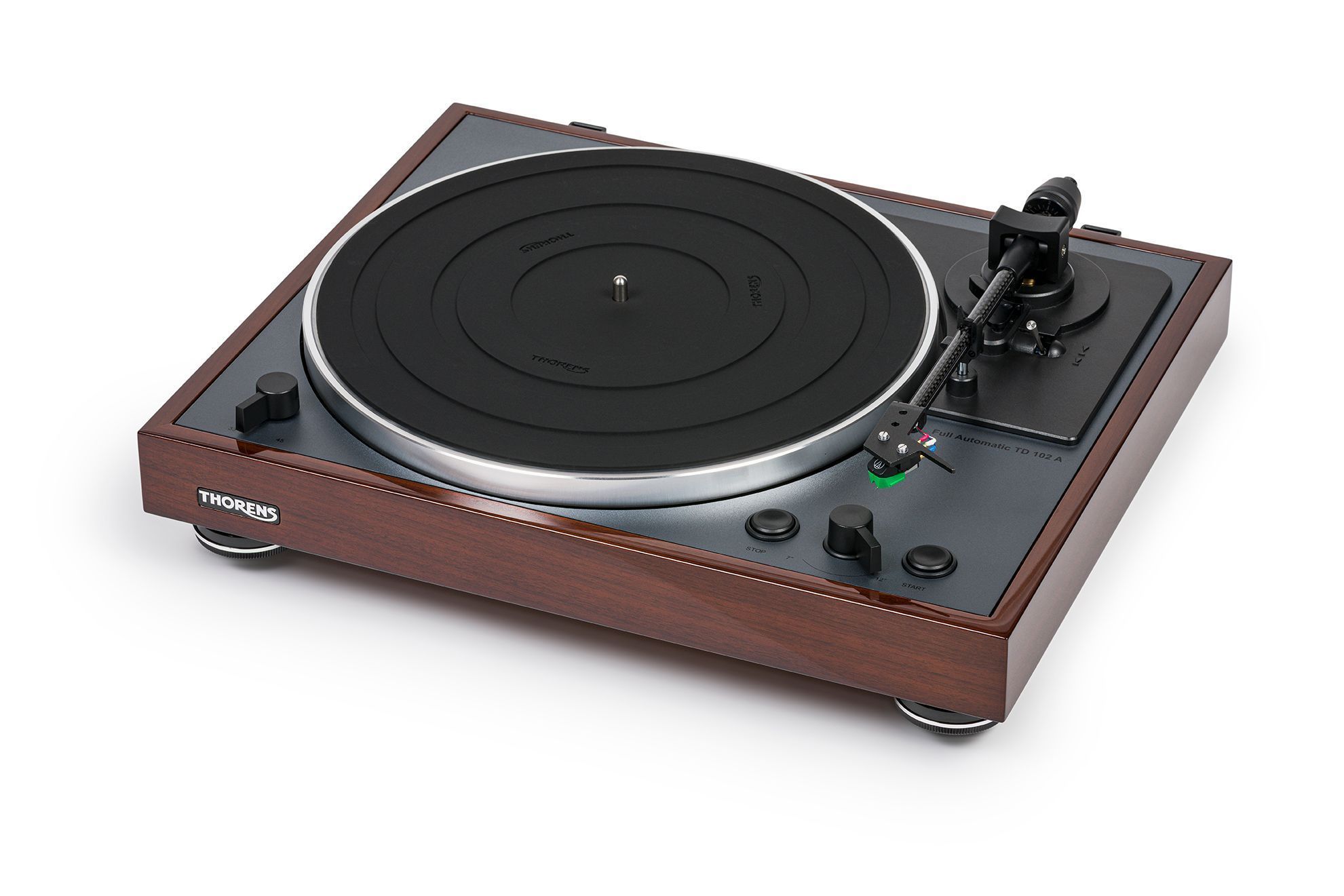 Thorens TD-102A AT-VM95E highgloss walnut виниловый проигрыватель