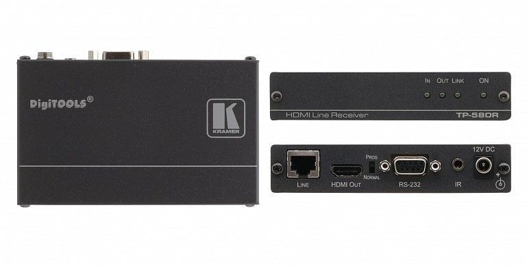 Приемник HDMI RS-232 и ИК по витой паре HDBaseT до 70 м поддержка 4К KRAMER TP-580R