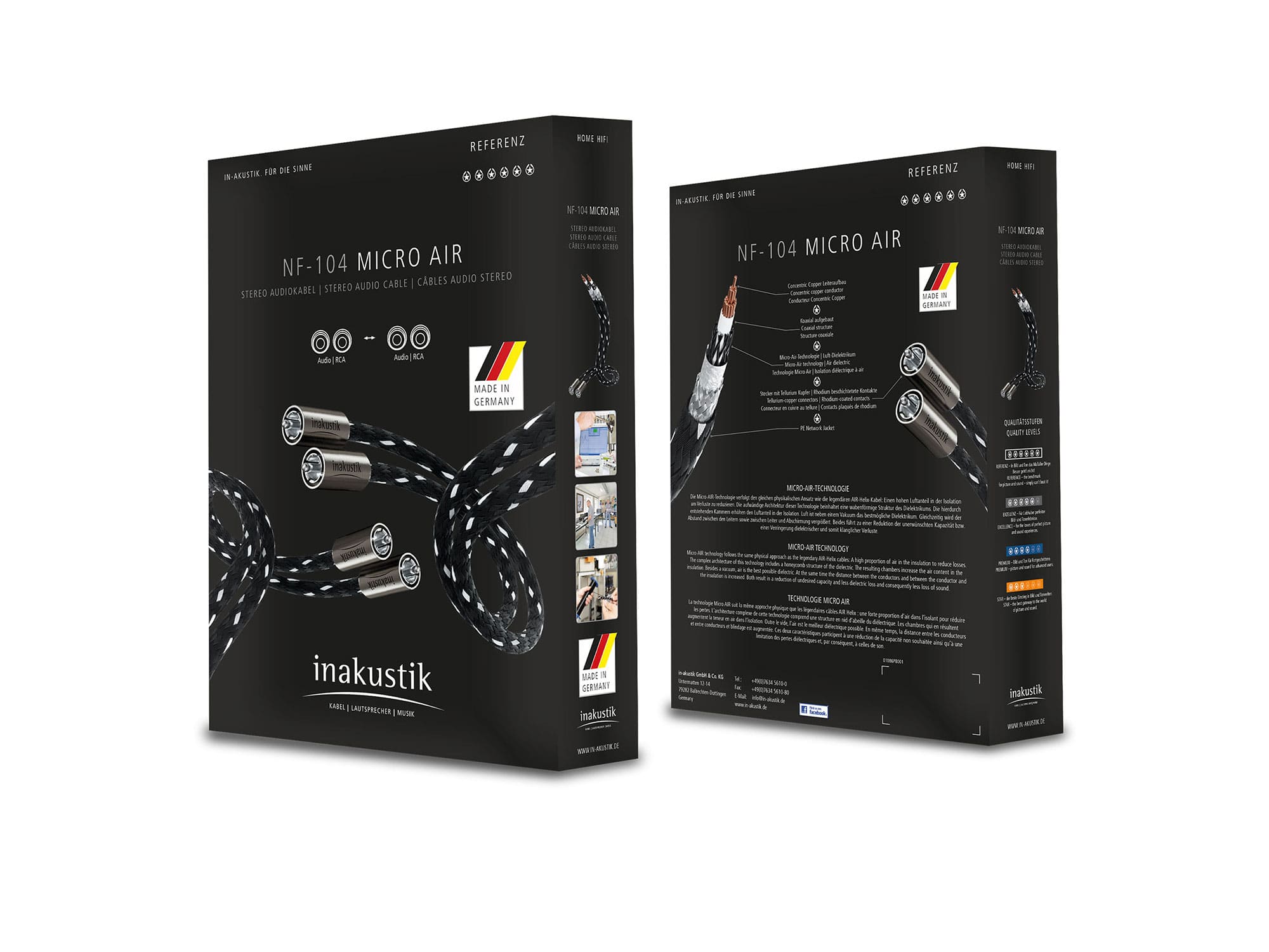 Inakustik Referenz NF-104 Micro AIR, 1.5 m RCA кабель межблочный