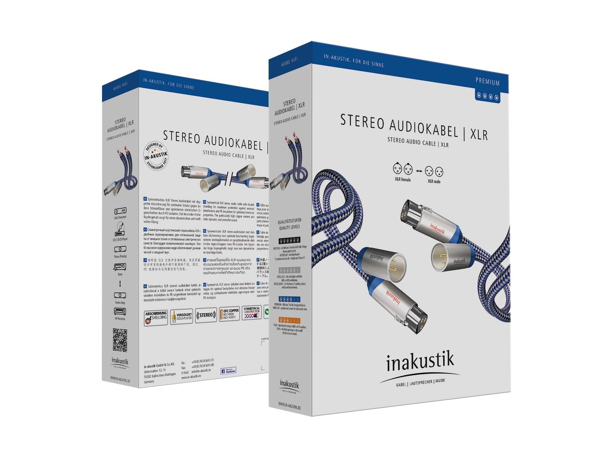 Inakustik Premium Audio Cable XLR 0.75 m кабель межблочный