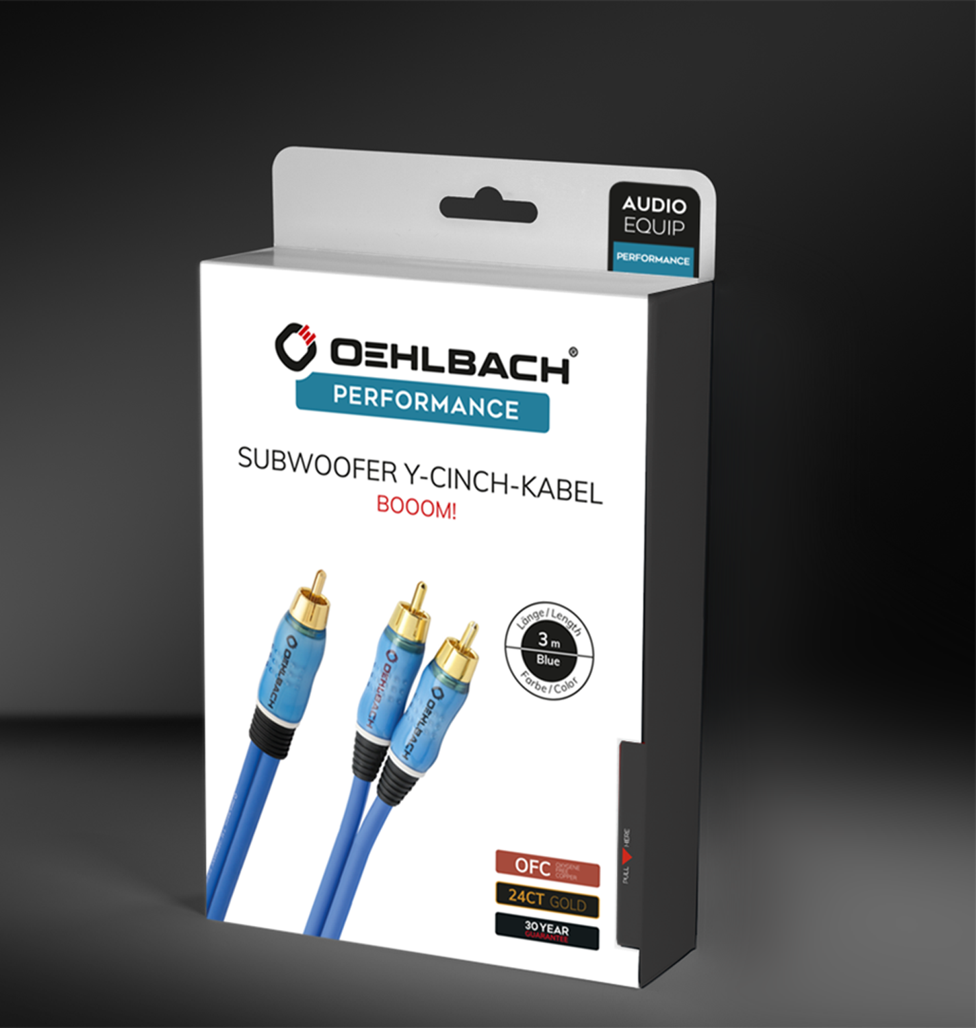 Oehlbach PERFORMANCE BOOOM! Y-Adapter cable 15m blue Сабвуферный кабель D1C22712
