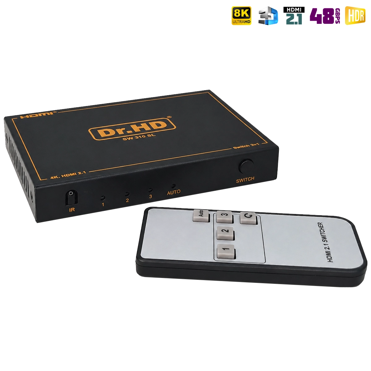 8K HDMI переключатель 3x1 / Dr.HD SW 318 SL (HDMI 2.1)