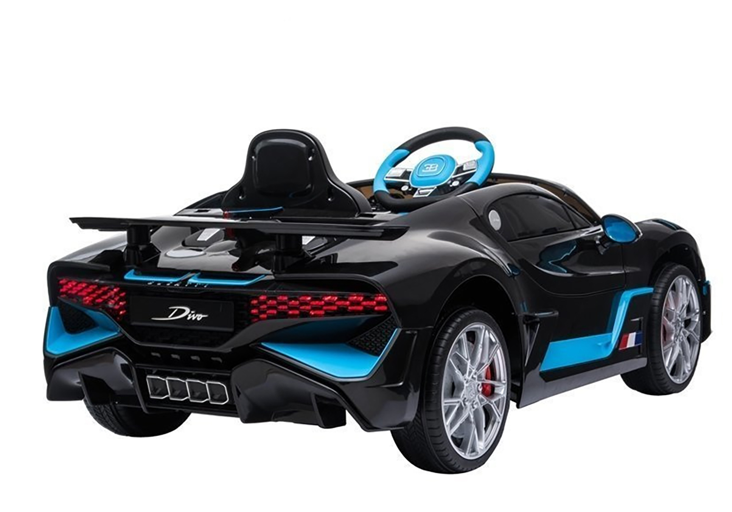 Детский электромобиль Bugatti Divo (черный, 12V) - HL338