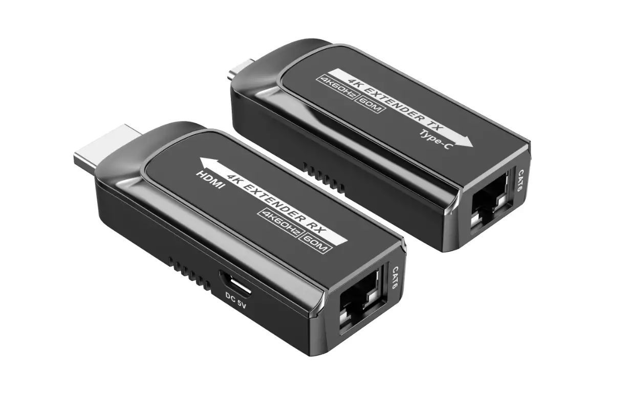 Lenkeng удлинитель Type-C, 4K, CAT6, до 60 метров, HDMI LKV600H
