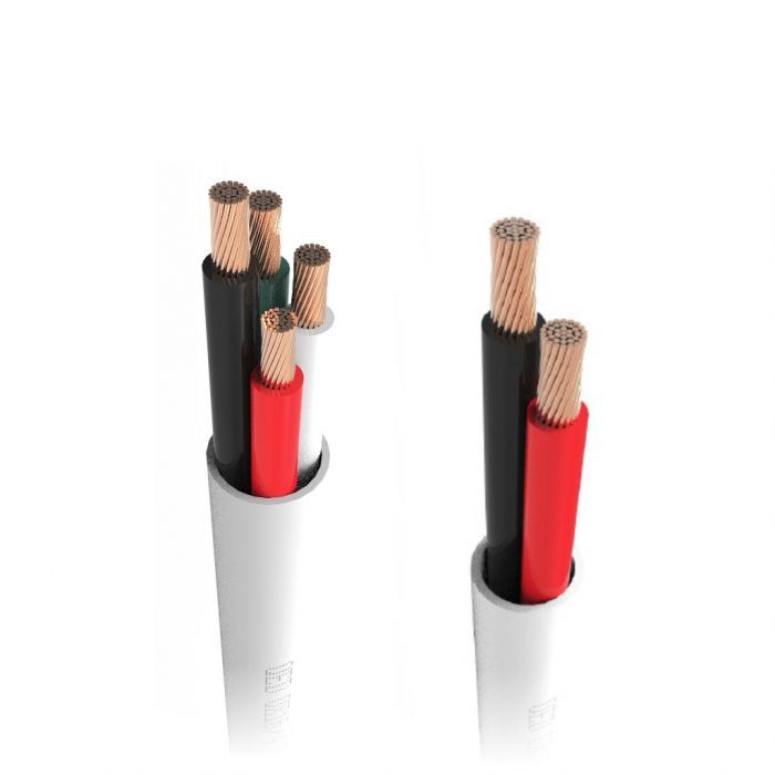 QED QX16/2 300m WHITE PVC FLA кабель акустический двужильный огнестойкий ПВХ катушка 1м (QE4135 1m)