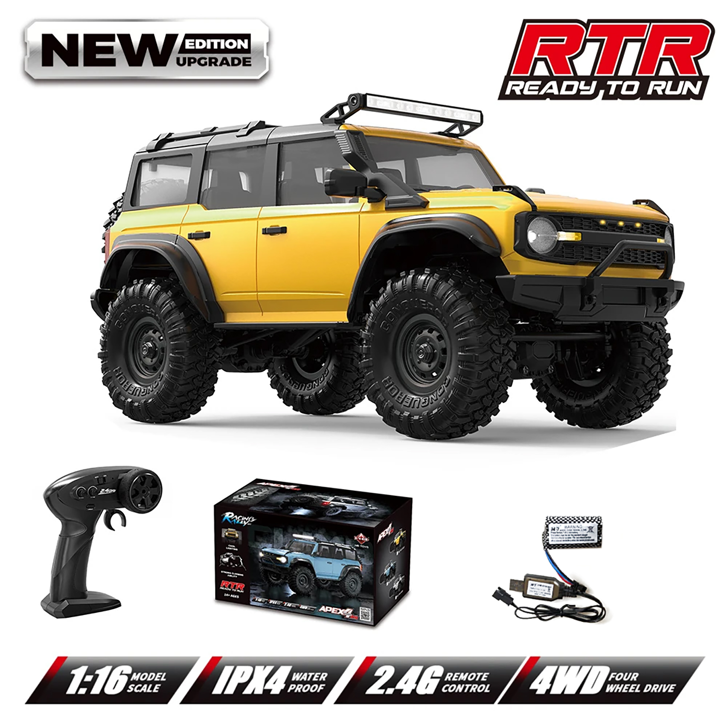 Радиоуправляемый краулер HB Beluga (32 см, 4WD, 1:16) - HB-R1601