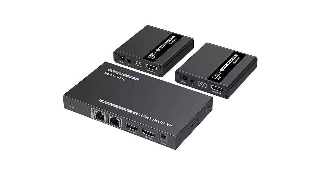 Lenkeng разветвитель-удлинитель 1*2 HDMI по витой паре CAT6/7 до 40/70 м, 4K, RS232, ИК LKV722P