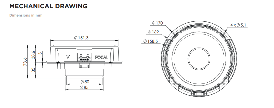 FOCAL IS VW165 Колонки автомобильные