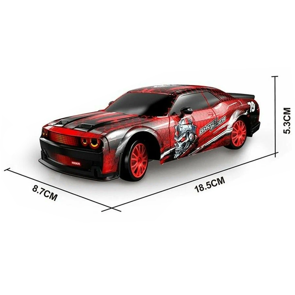 Радиоуправляемая машина для дрифта Dodge (19 см, 15 км/ч, сменные колеса, фишки) - SC24A24