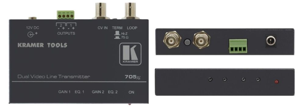 Передатчик композитного сигнал видео CV по витой паре KRAMER 705XL
