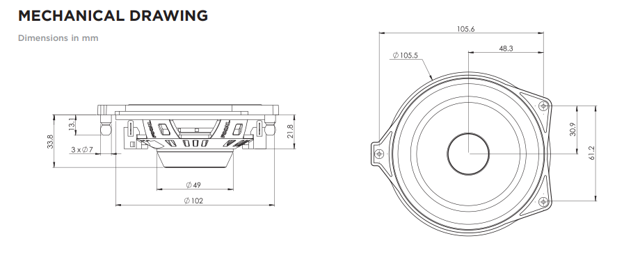 FOCAL ICC MBZ100 Колонки автомобильные Центральный канал