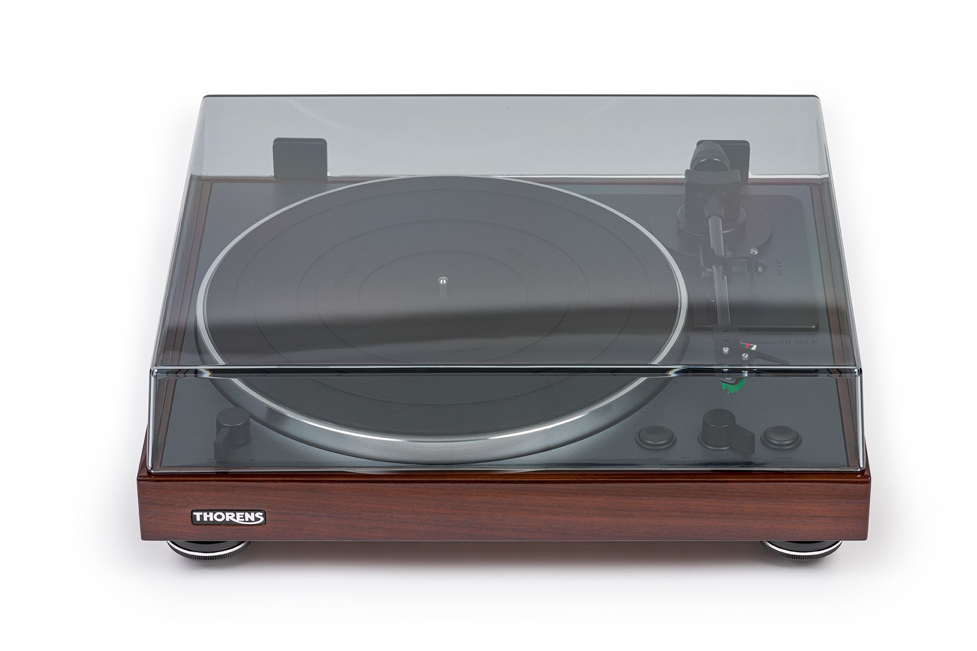 Thorens TD-102A AT-VM95E highgloss walnut виниловый проигрыватель