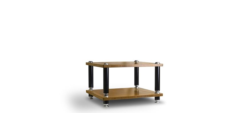 NorStone Stabbl Bamboo стойка под Hi-Fi аппаратуру, бамбуковые полки, черные стойки, ширина 600мм (NORSTA060BAS)