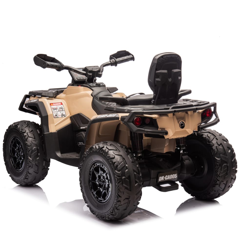 Детский квадроцикл двухместный BRP Can-Am Outlander (24V, полный привод, хаки) - DK-CA005-KHAKI