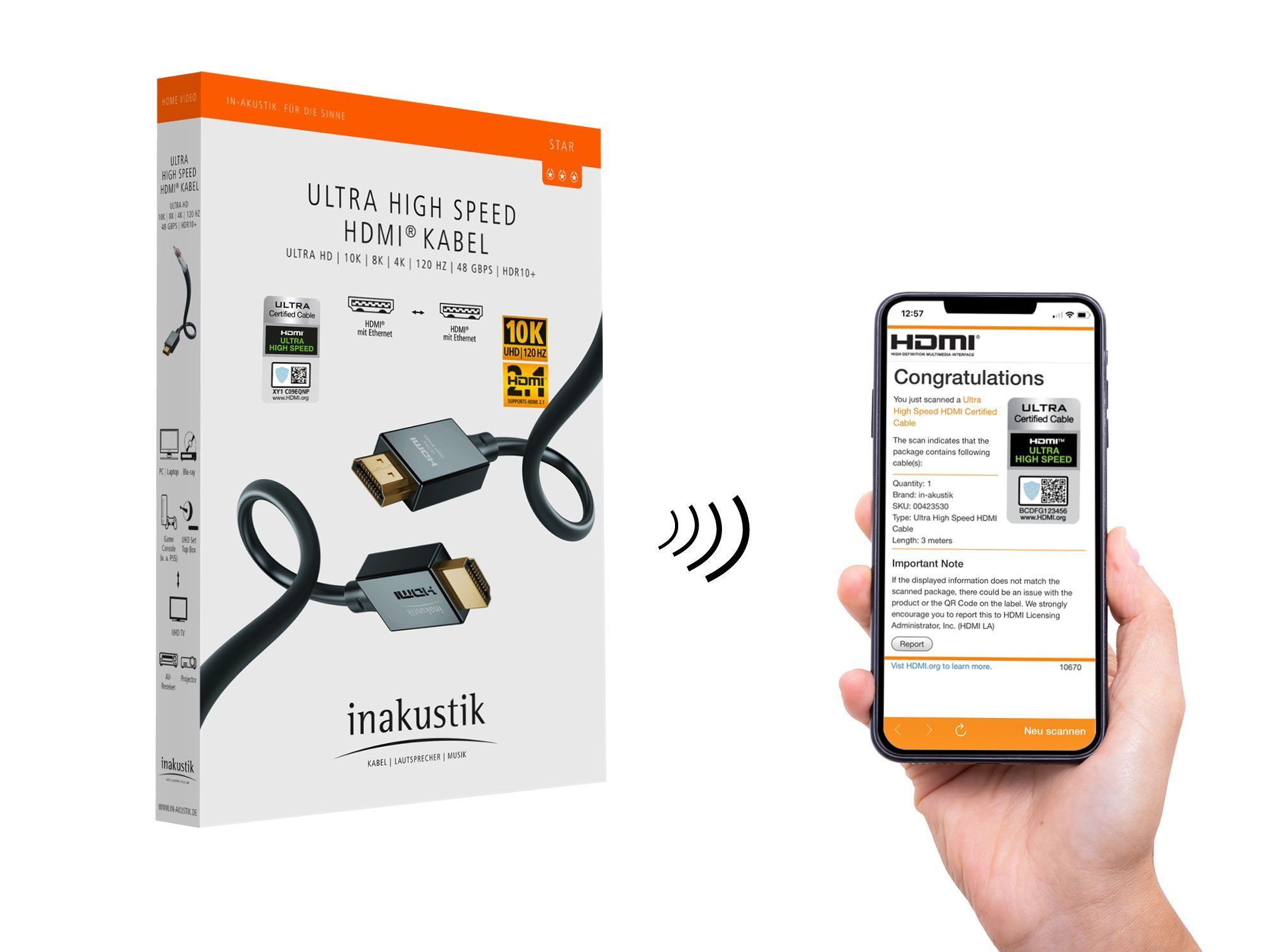 Inakustik Star HDMI 2.1 3.0 m кабель HDMI
