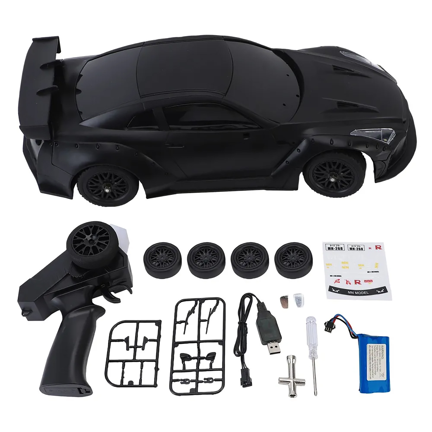 Радиоуправляемая машина для дрифта Nissan GTR - MN-268-BLACK