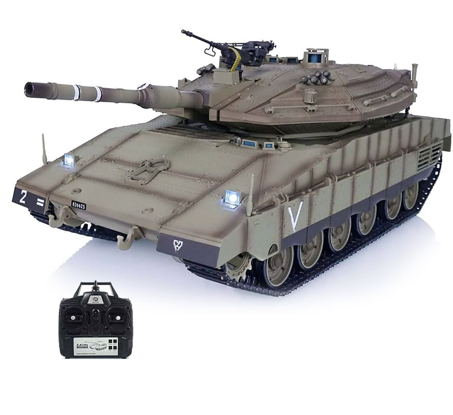 Радиоуправляемый танк Heng Long Merkava MK4 V7.0 масштаб 1:16 2.4G - 3958-1-V7