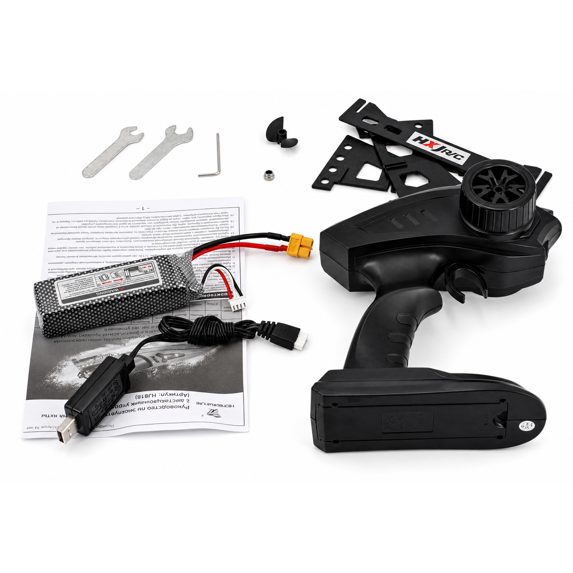 Радиоуправляемый катер Black Extreme (48 см, 55 км/ч, Brushless) - HJ816PRO-CARBON-BLACK