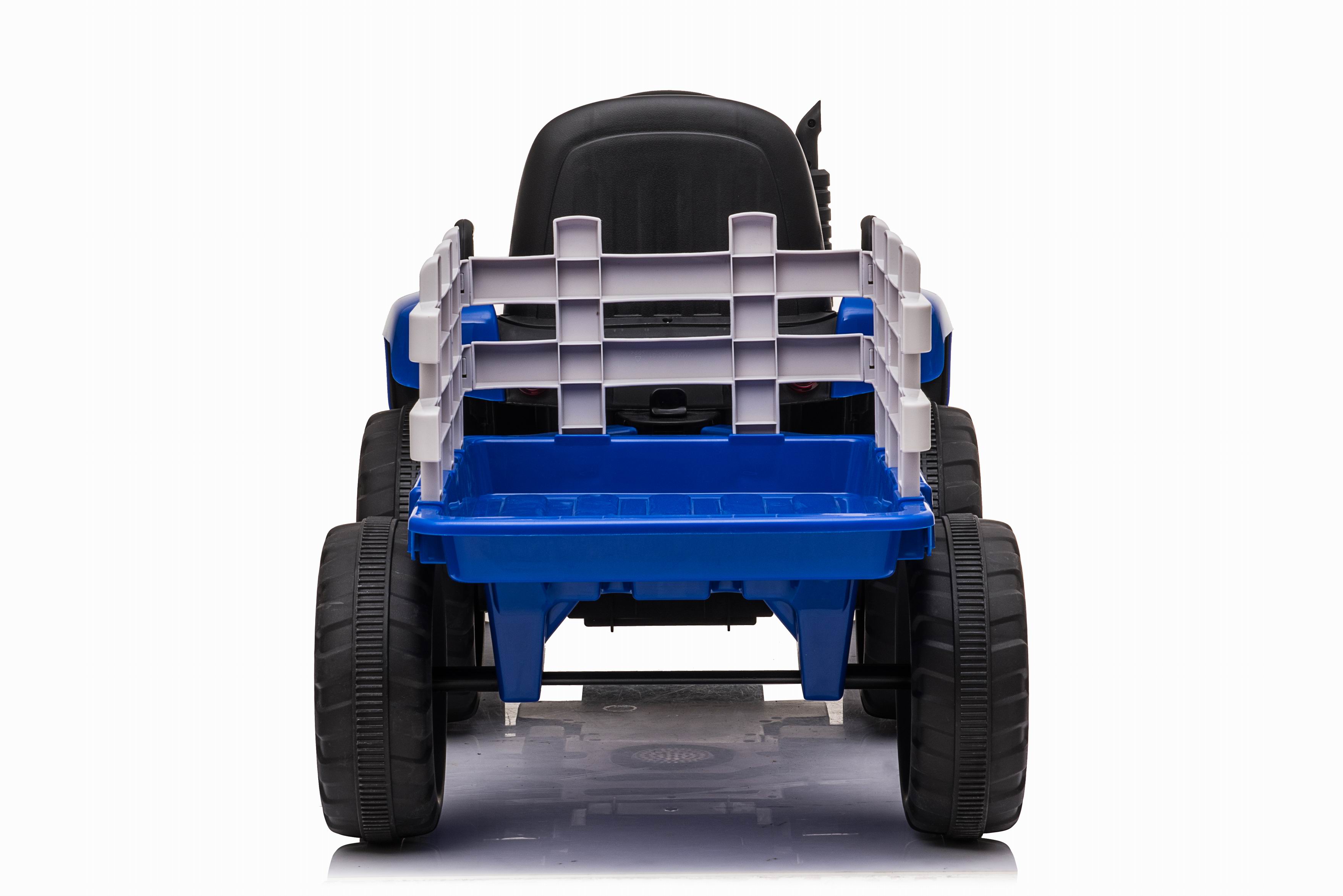 Детский электромобиль XMX трактор с прицепом (синий, EVA, пульт, 12V) - XMX611-BLUE
