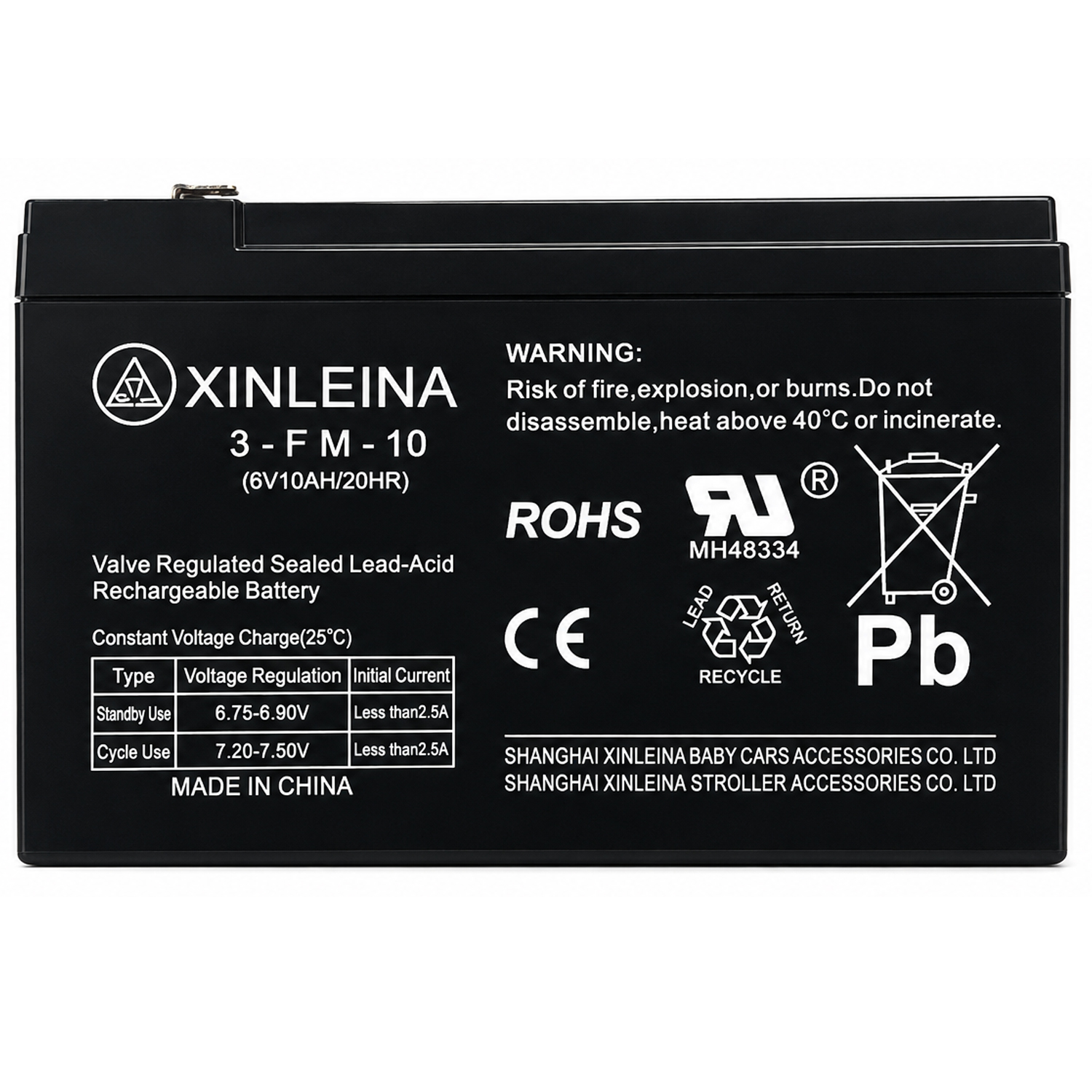 Аккумулятор XINLEINA 6V10Ah/20Hr - X-3FM10