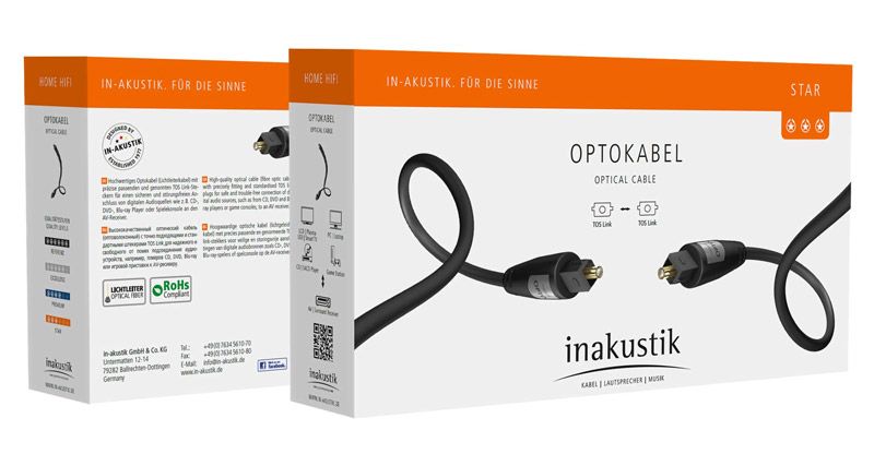 Inakustik Star Optical Cable Toslink 0.75 m кабель межблочный