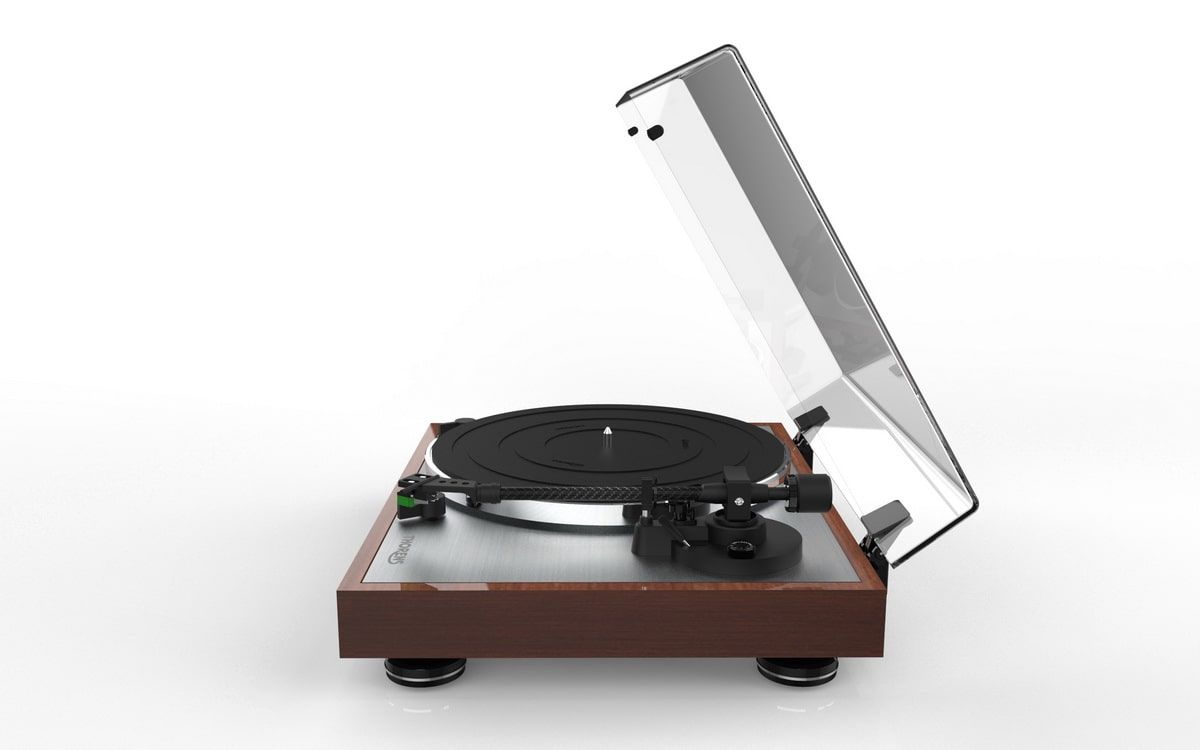 Thorens TD-402DD TP72 AT VM95E highgloss walnut виниловый проигрыватель