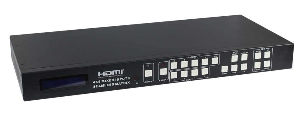 HDMI матрица- видео стена 4x4 с мгновенным переключением HDCVT HDC44F