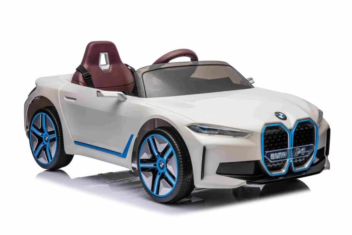 Детский электромобиль BMW I4 (полный привод, 12V) - JE1009-WHITE