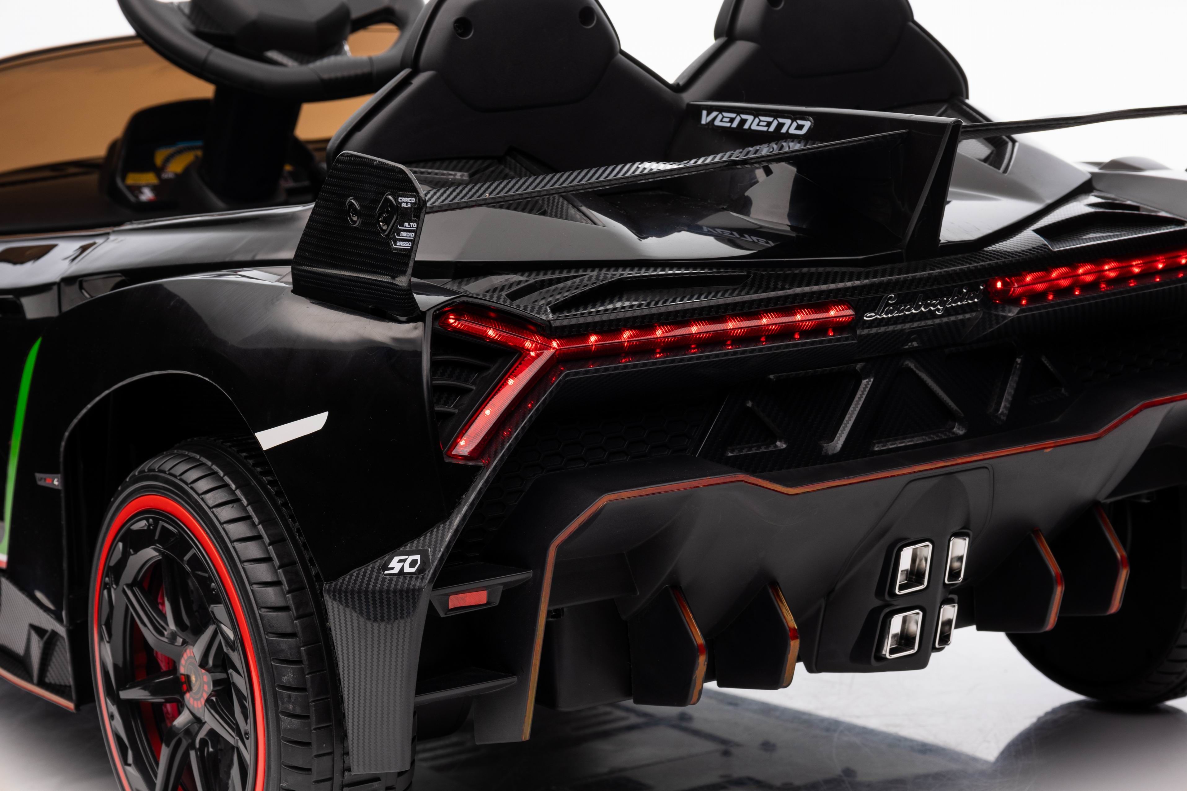 Детский электромобиль Lamborghini Veneno Mini 4WD 12V - XMX615B-BLACK-PAINT