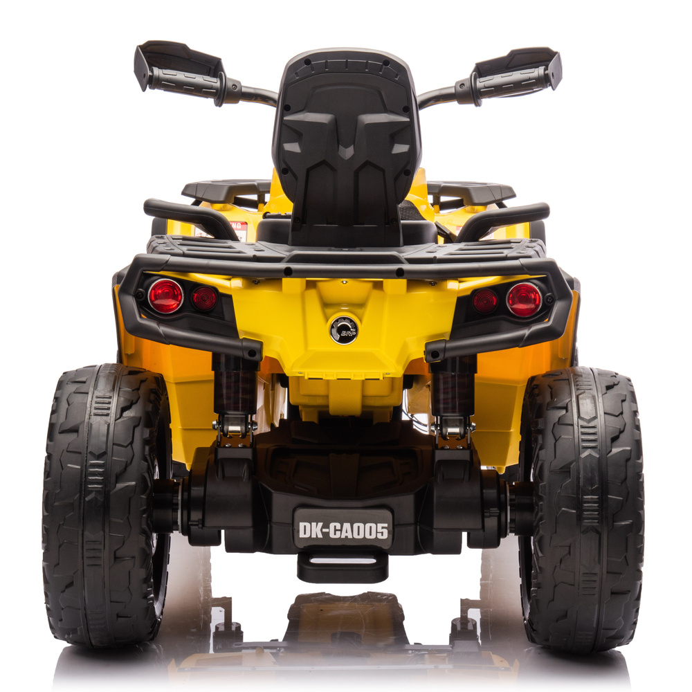 Детский квадроцикл двухместный BRP Can-Am Outlander (24V, полный привод, желтый) - DK-CA005-YELLOW