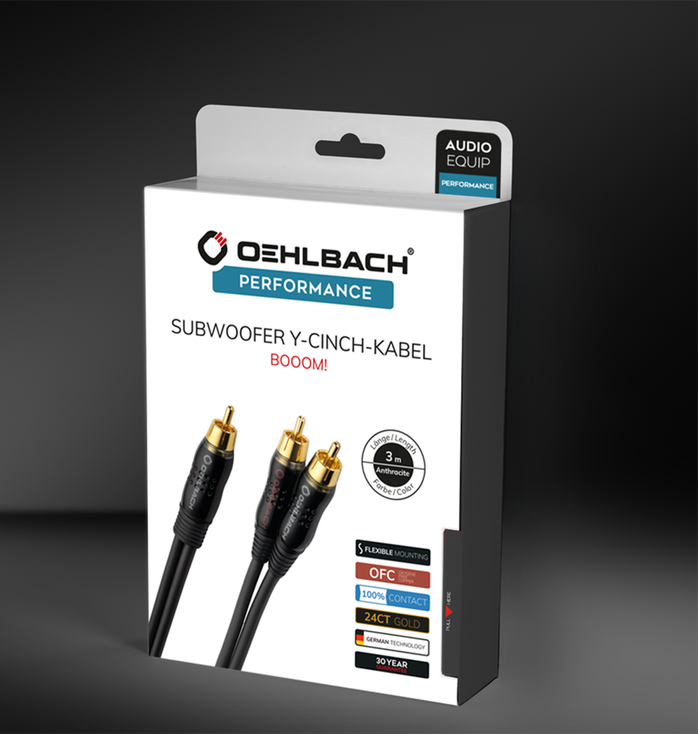 Oehlbach PERFORMANCE BOOOM! Y-Adapter cable 15m anthracite Сабвуферный кабель D1C23712